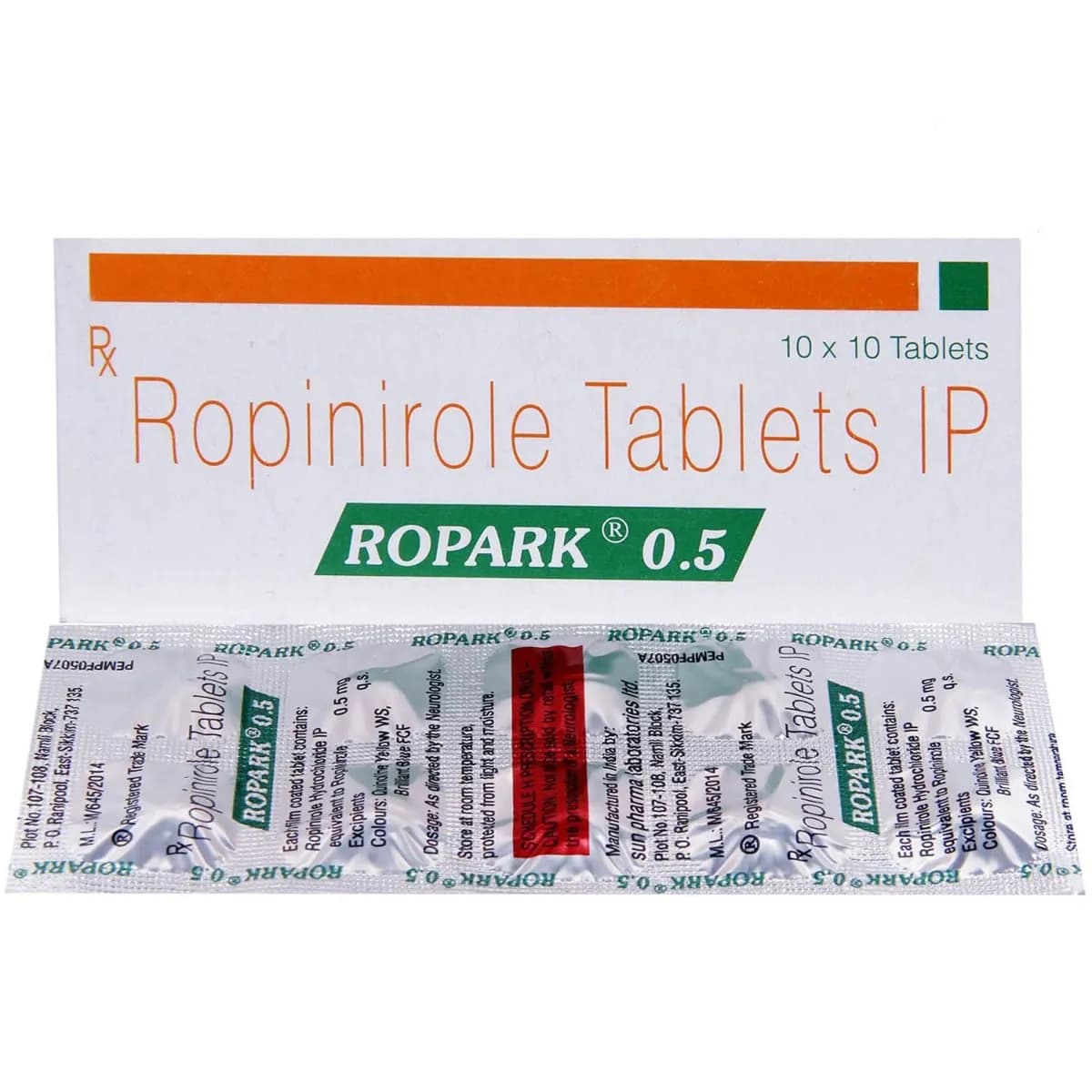 Ropark (Ropinirole) Tablets 0.5 mg product image 1