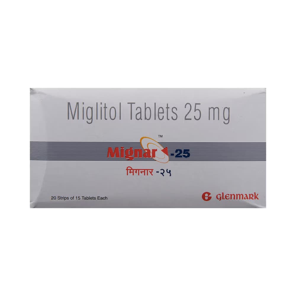 Mignar (Miglitol) Tablets 25 mg product image 1