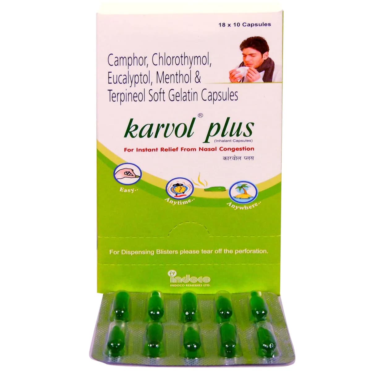 Karvol Plus (Menthol/Terpinol/Eucalyptol) Capsules product image 1