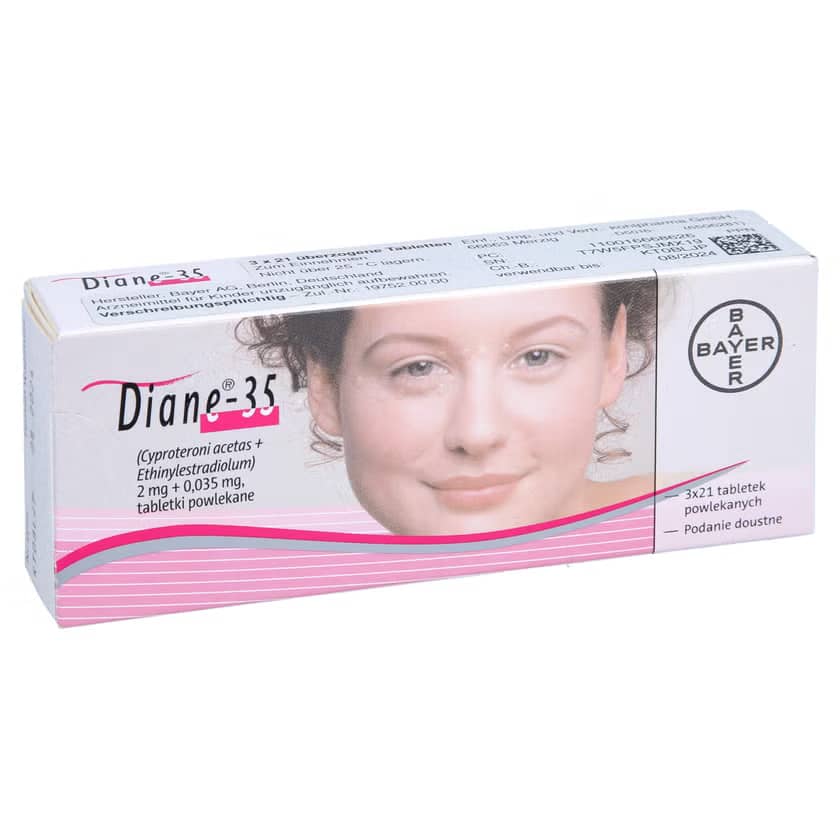 Diane 35 Tablets (Cyproterone Acetate/Ethinyl Estradiol) 2 mg
