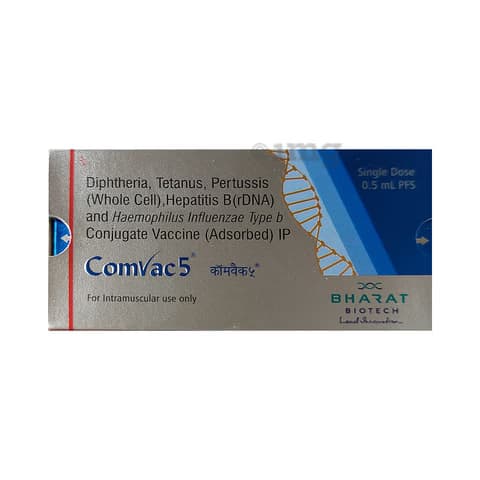 Comvac 5 Vaccine (Diphtheria Toxoid &Tetanus Toxoid & Pertussis Toxoid & Hepatit product image 1