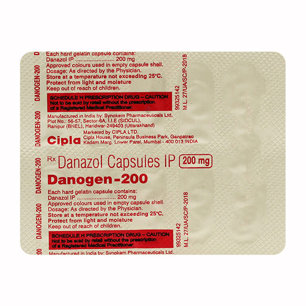 Danogen (Danazol) Capsules 200 mg product image 1