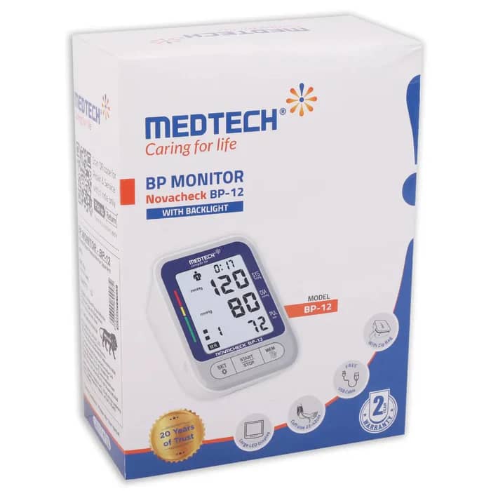 Medtech BP 12 Novacheck BP Monitor with Backlight