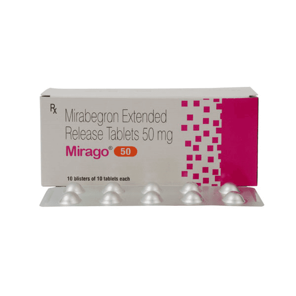Mirago Tablets ER (Mirabegron) 50 mg