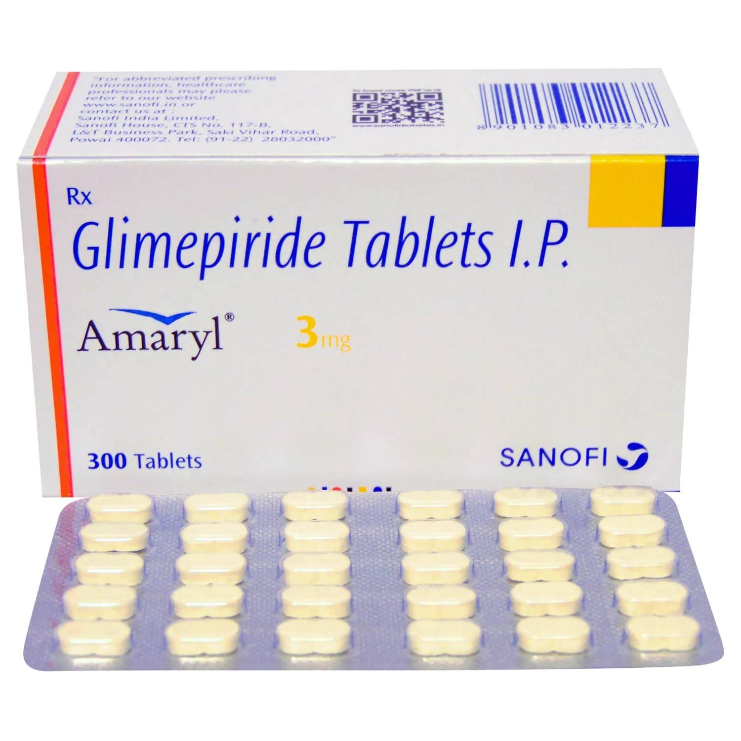 Amaryl (Glimepiride) Tablets 3 mg