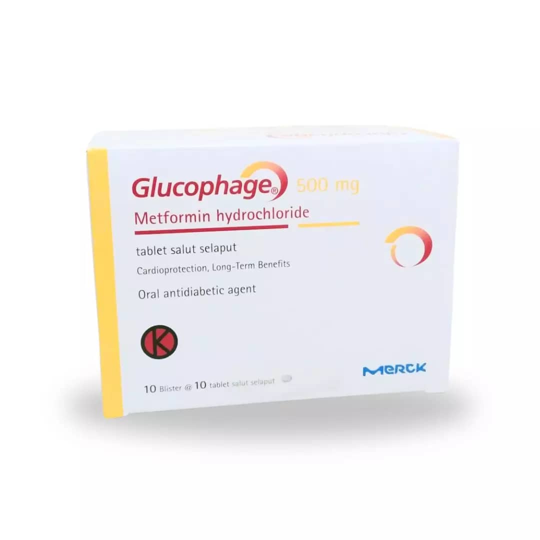 Glucophage (Metformin, 500 mg) Tablets