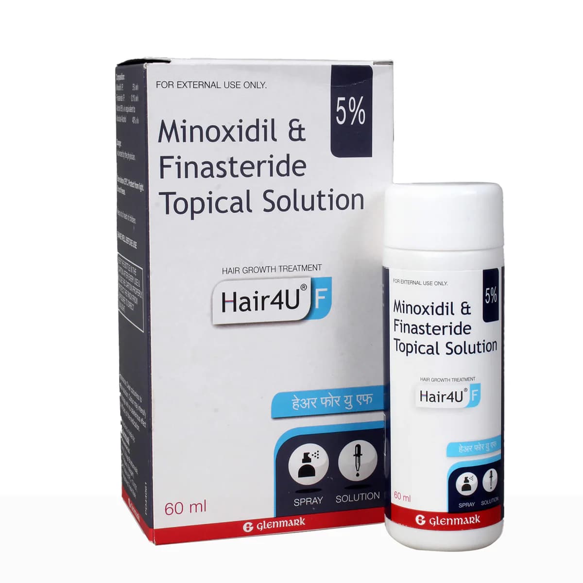Hair 4U Spray/Solution (Minoxidil/Aminexil) 60 ml product image 1