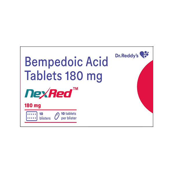 Nexred Tablets (Bempedoic acid) 180 mg