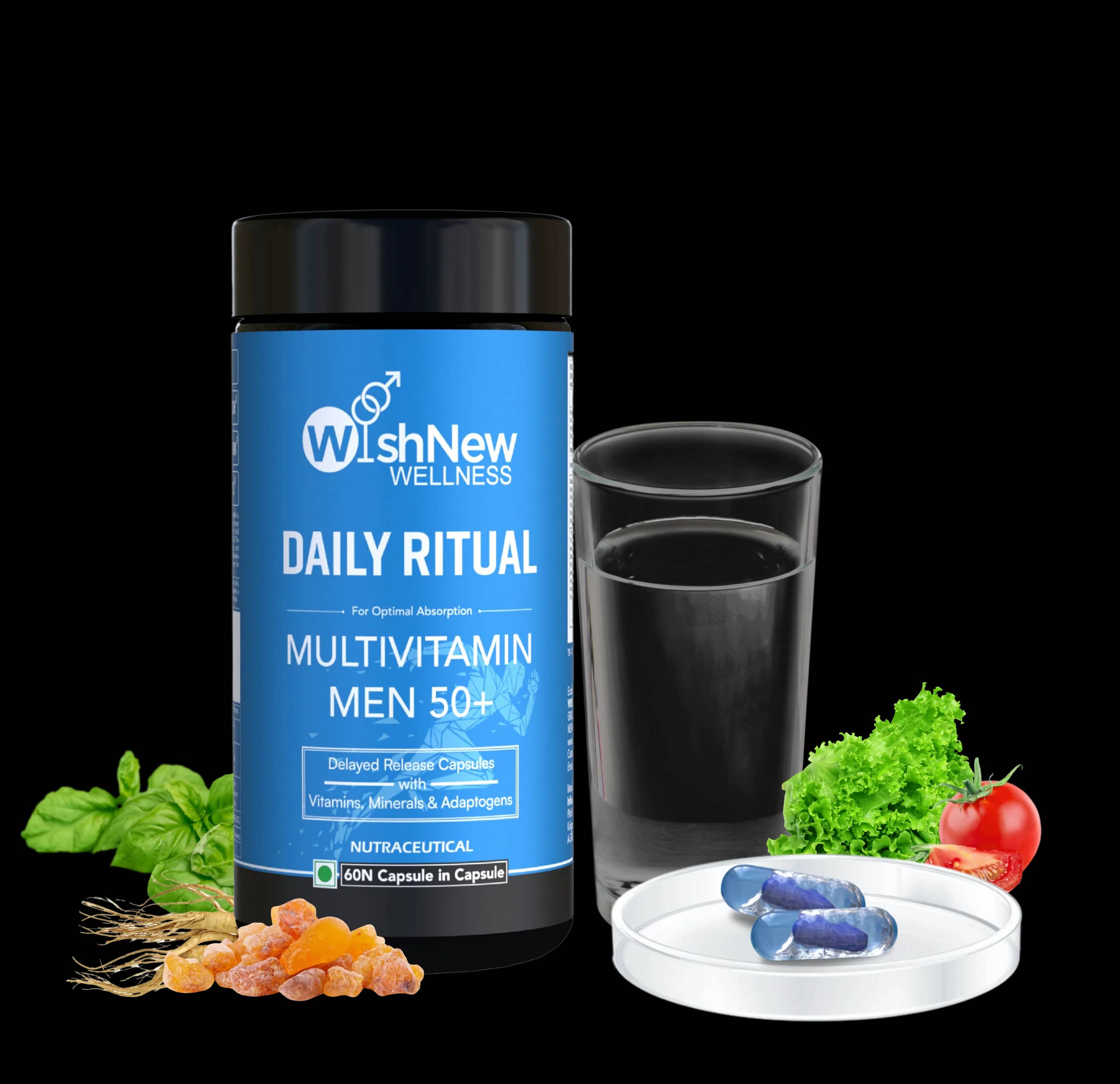 Wishnew Wellness Daily Ritual Multivitamin for Men 50+ Capsules in Capsules