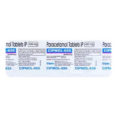 Cipmol (Acetaminophen) Tablets 650 mg | Acetaminophen (Tylenol)