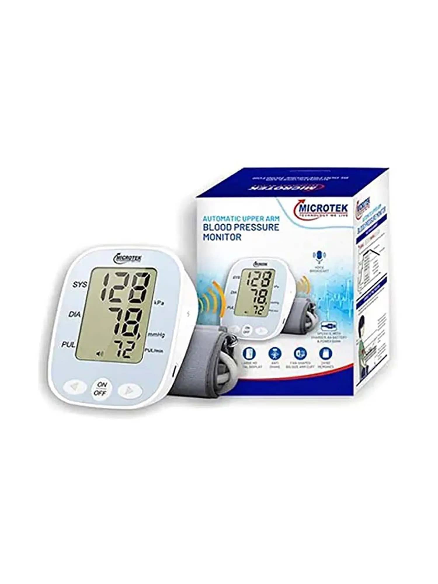 Microtek Upper Arm Blood Pressure Monitor with USB Power Support