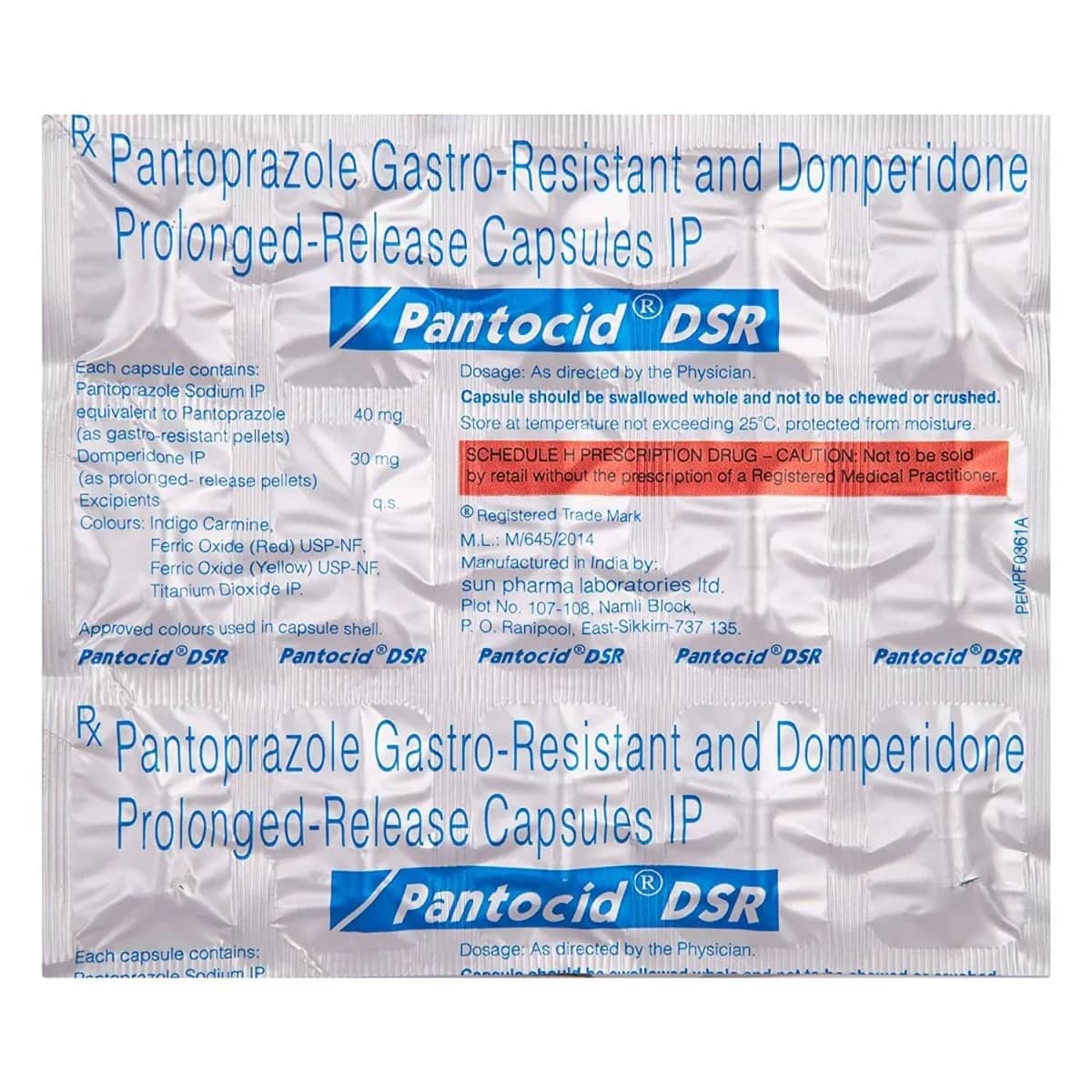 Pantocid DSR (Pantoprazole/Domperidone) 40 mg+30 mg