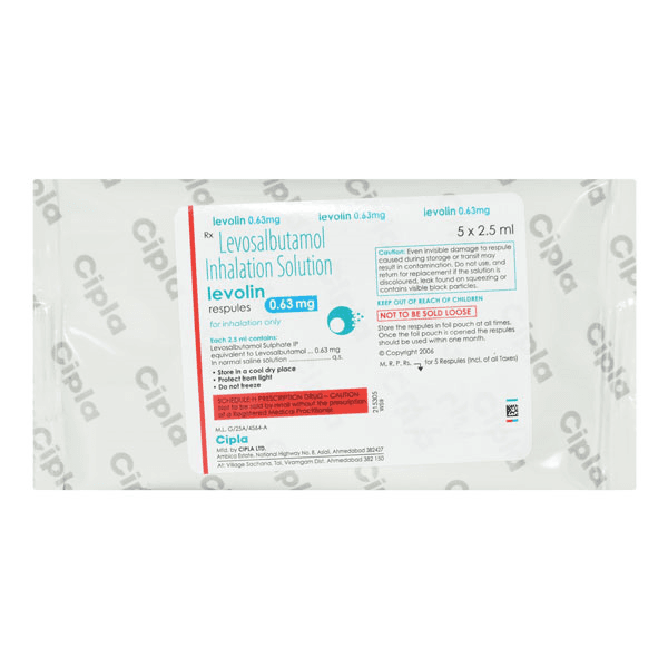 Levolin 0.63 mg Respules product image 1