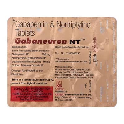 Gabaneuron NT Tablets (Gabapentin/Nortriptyline)