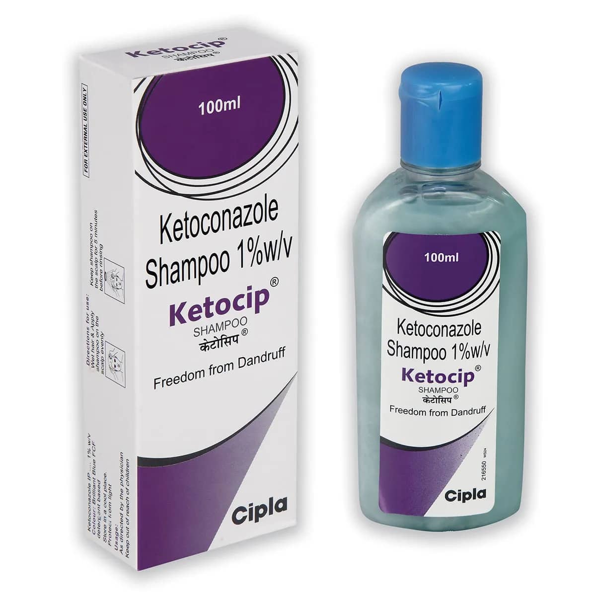 Ketocip Shampoo (Ketoconazole) 1% Bottle