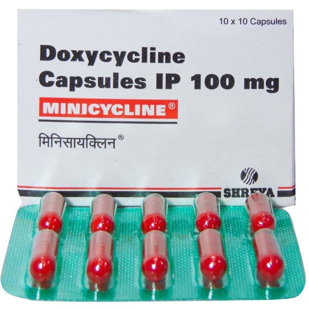 Minocycline 100 mg Capsules product image 1