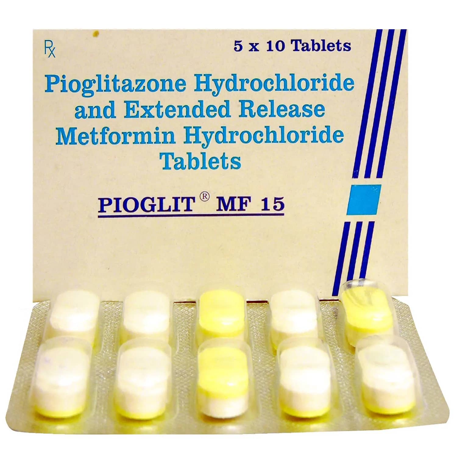 Pioglit MF (Pioglitazone/Metformin) Tablets 15 mg