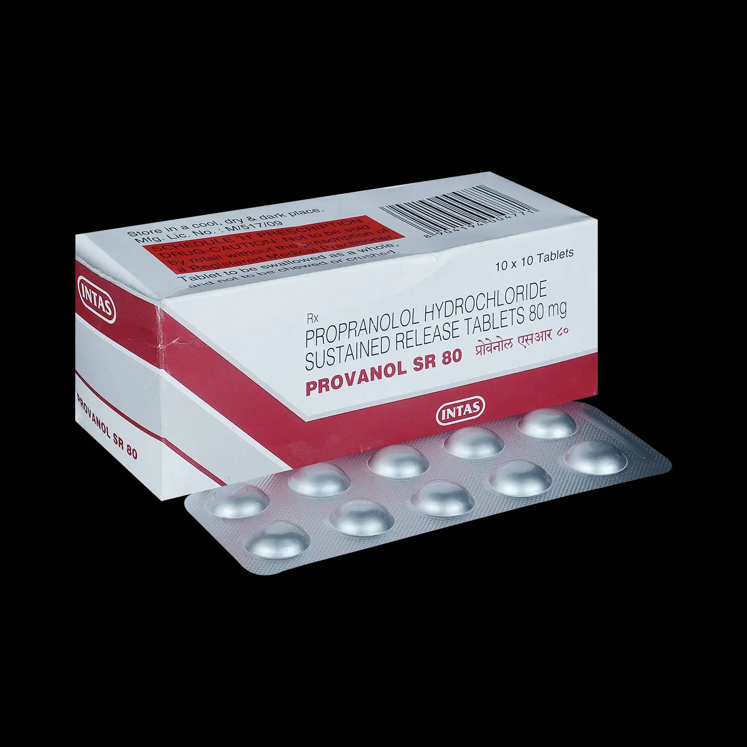 Provanol (Propranolol) 80 mg Tablets