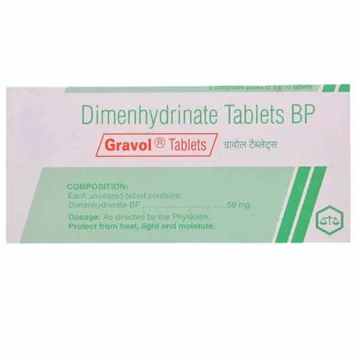 Gravol (Dimenhydrinate) Tablets 50 mg product image 1