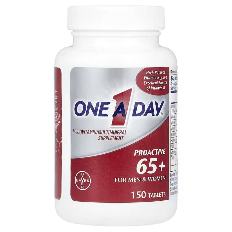 One A Day Multivitamin/Multimineral Supplement Proactive 65+ Tablets for Men & Wo
