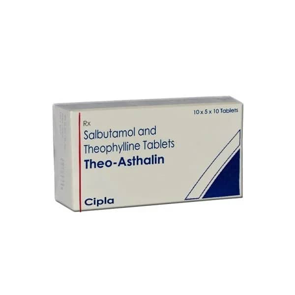 Theo Asthalin (Salbutamol/Theophylline) 2mg/100mg Tablets