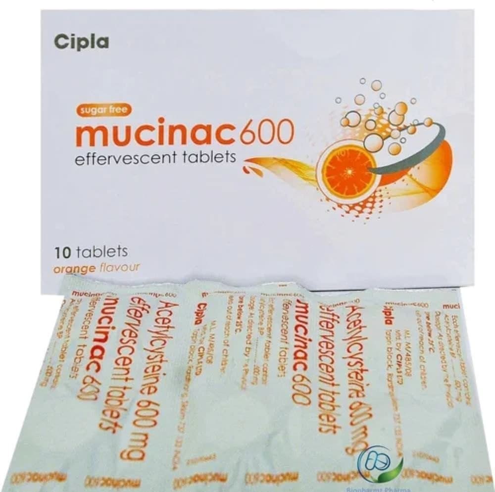 Mucinac (Acetylcysteine) Tablets 600 mg product image 1