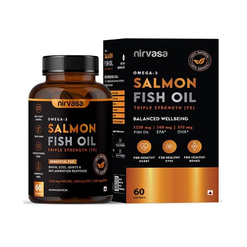 Nirvasa Omega-3 Salmon Fish Oil Triple Strength Capsules product image 1