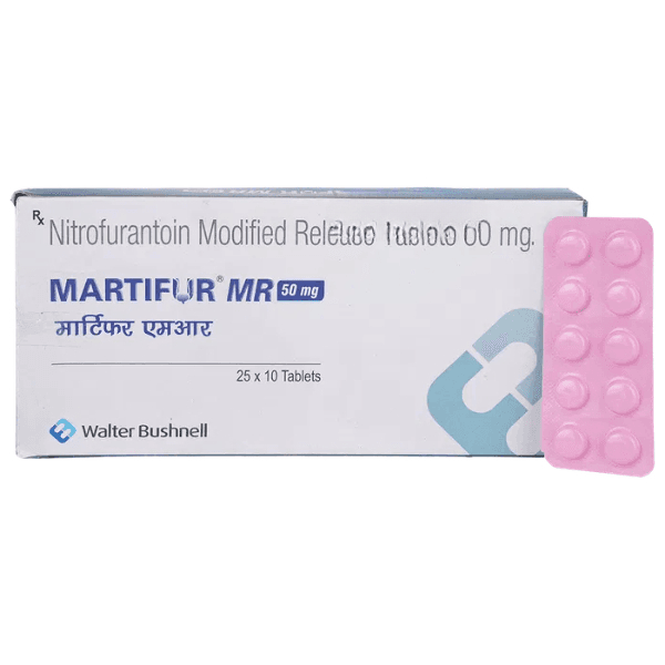 Martifur 50 mg Tablets (Nitrofurantoin) product image 1