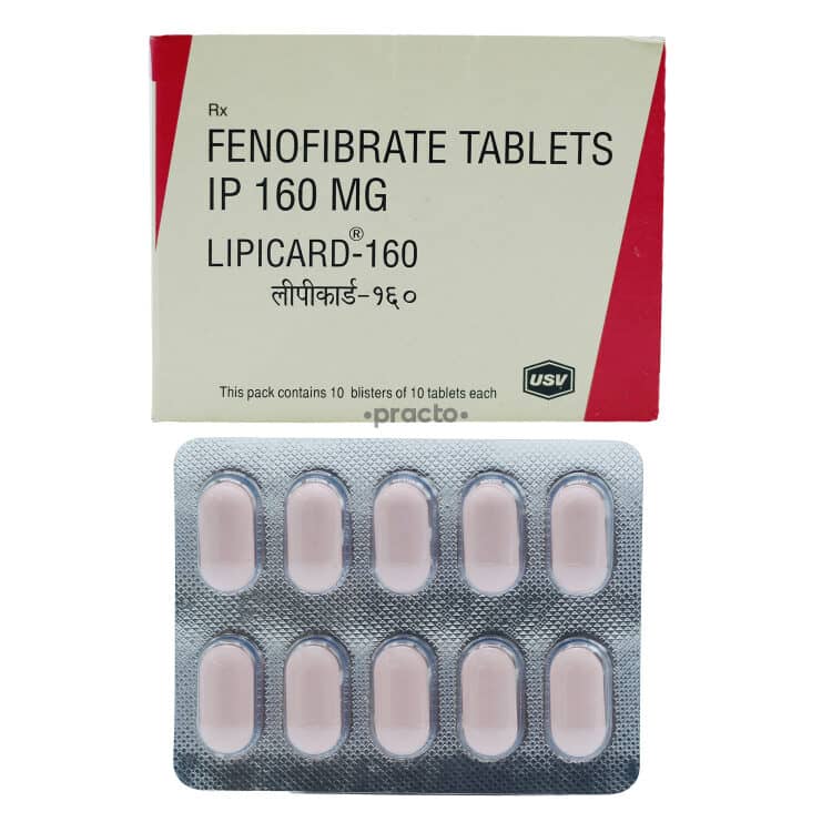 Lipicard (Fenofibrate) 160 mg Tablets