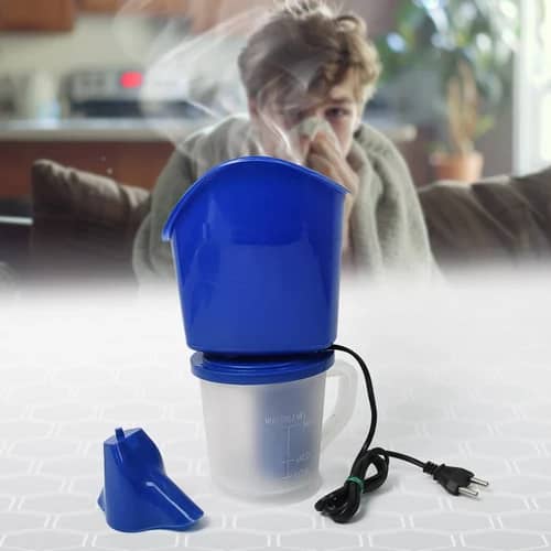 Asbob Healthcare 3 in 1 Steamer Cum Vaporizer Cord Length 1 Meter Blue