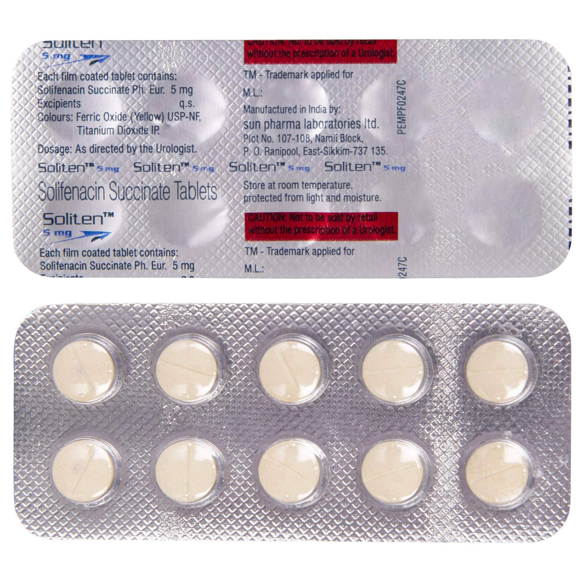 Soliten Tablets (Solifenacin) 5 mg