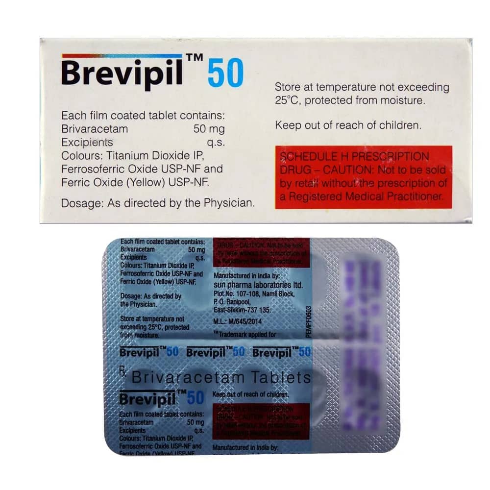 Brevipil Tablets (Brivaracetam) 50 mg