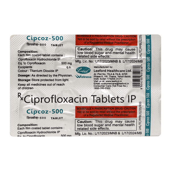 Ciprofloxacin 500 mg Tablets product image 1