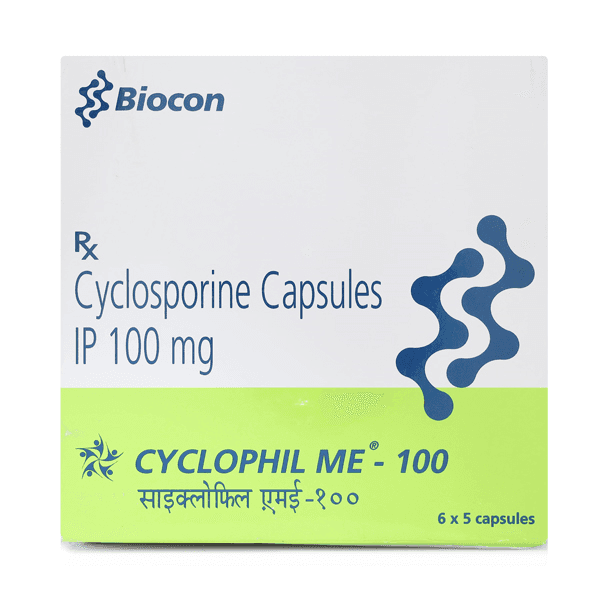 Cyclophil Me (Cyclosporine) 100 mg Capsules product image 1