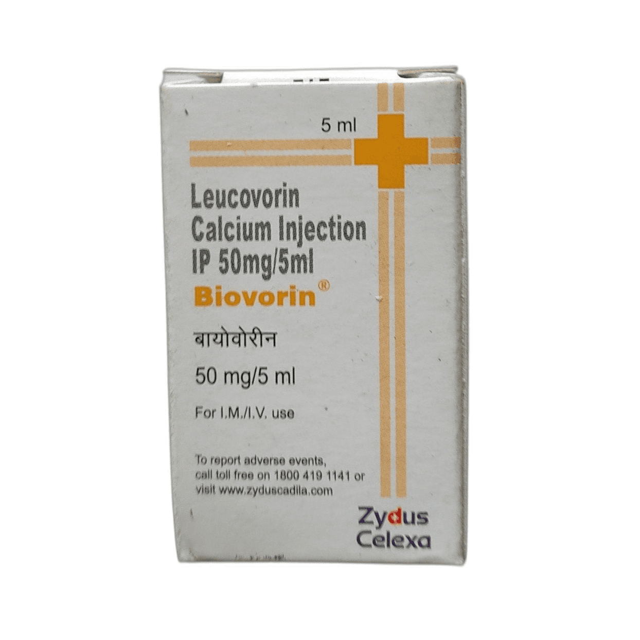 Biovorin Injection (Calcium Leucovorin) 50 mg/5 ml product image 1