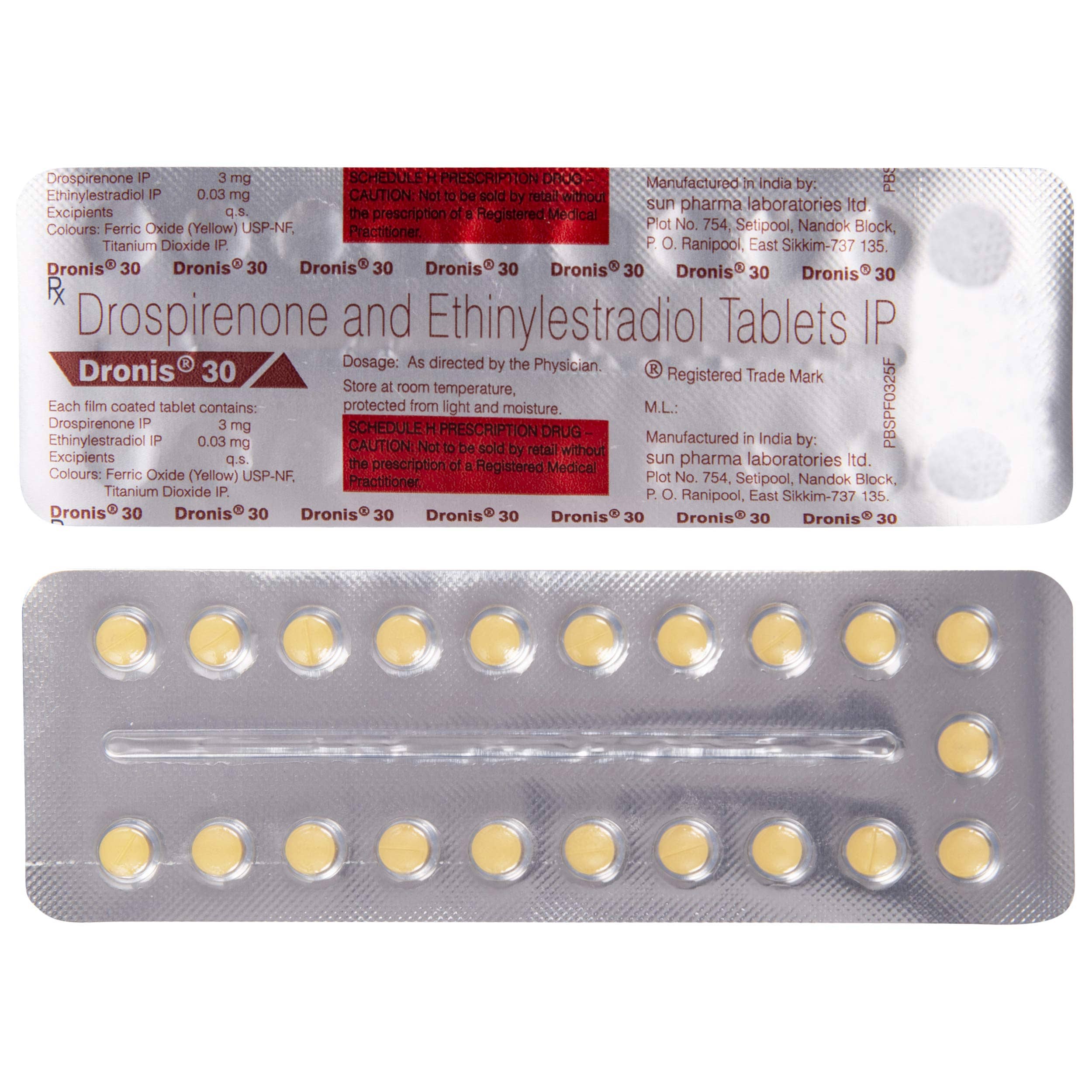 Dronis (Drospirenone/Ethinyl Estradiol) Tablets 30 mg