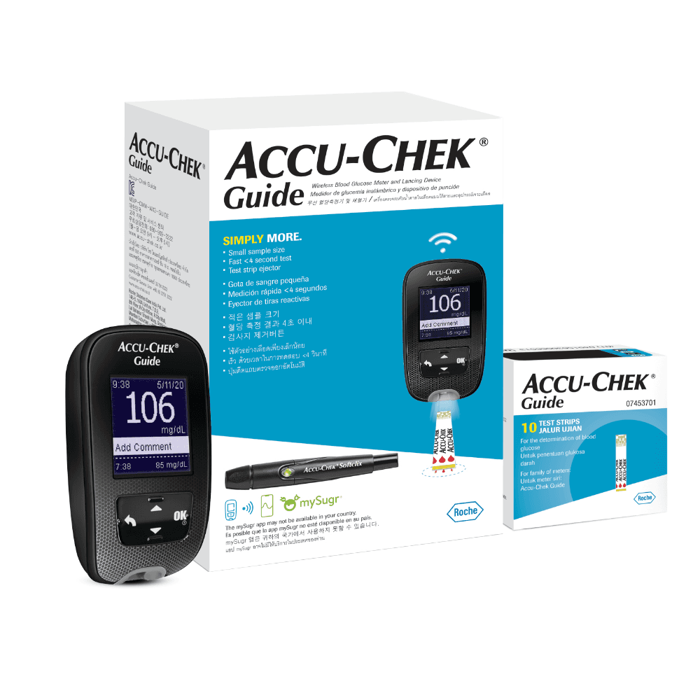 Accu-Chek Guide Wireless Blood Glucose Monitoring System Glucometer with 10 Test