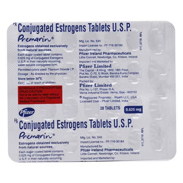 Premarin (Conjugated Estrogen) 0.625mg Tablets