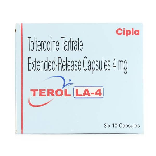 Terol LA (Tolterodine) Capsules 4 mg