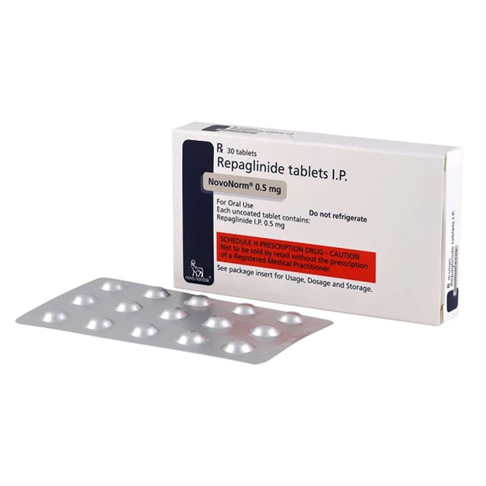 Novonorm (Repaglinide) Tablets 0.5 mg product image 1