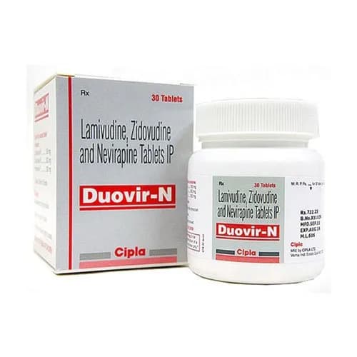 Duovir N Tablets (Lamivudine/Zidovudine/Nevirapine) 150mg/200mg/300mg product image 1