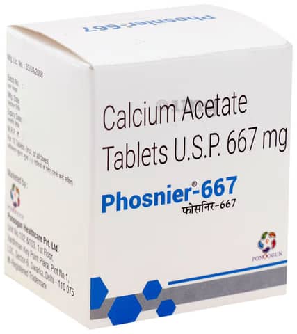 Phosnier Tablets (Calcium Acetate) 667 mg