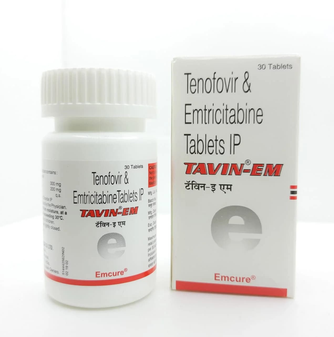 Tavin EM Tablets (Tenofovir/Emtricitabine) 300mg/200mg product image 1