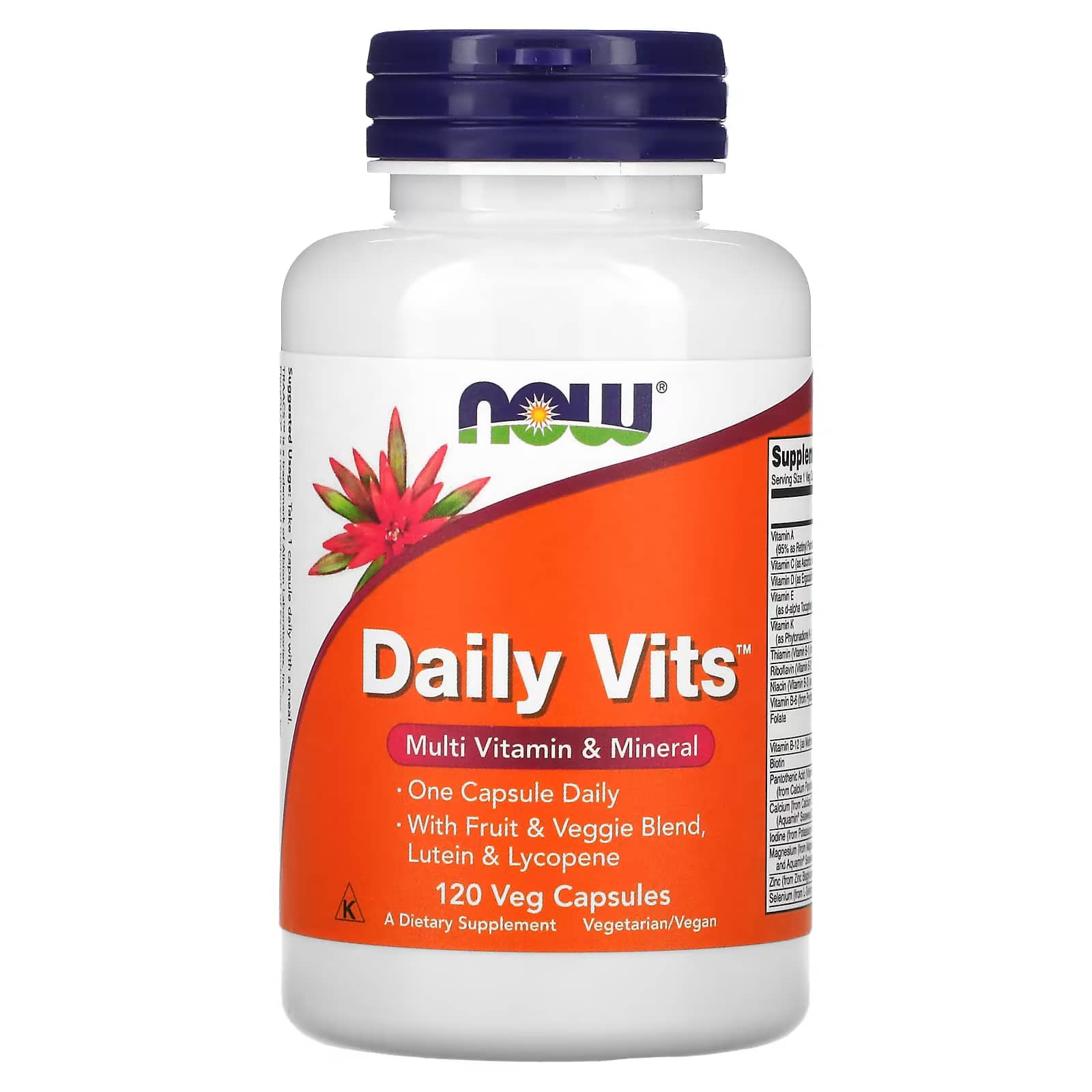 Now Daily Vits Multi Vitamin & Mineral Veg Capsules