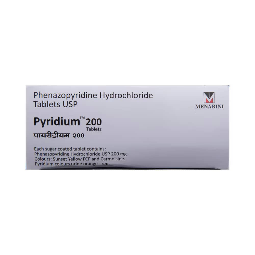 Pyridium 200 mg Tablets (Phenazopyridine)