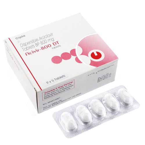 Acivir 800 mg DT Tablets