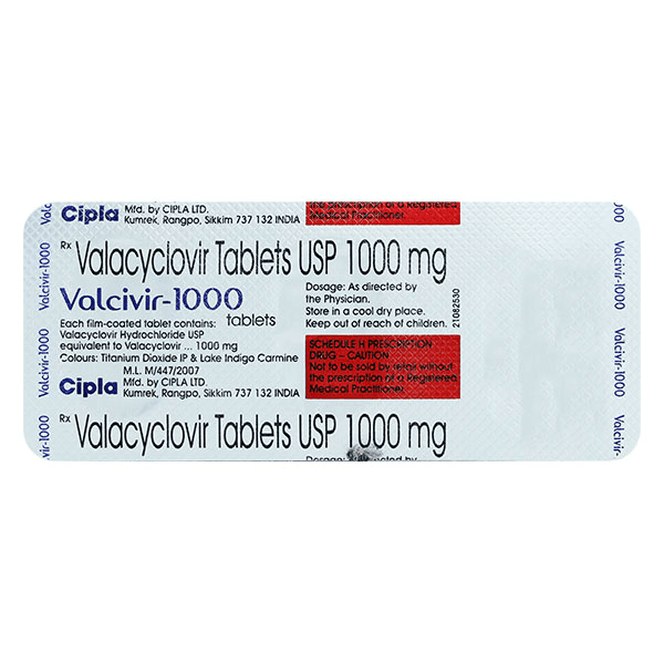 Valcivir 1000 mg Tablets product image 1