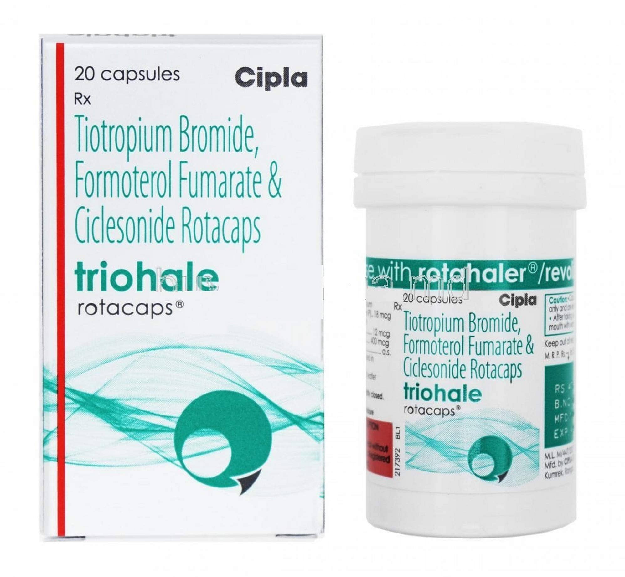 Triohale Rotacaps (Tiotropium/Formoterol/Ciclesonide) 400 Mcg