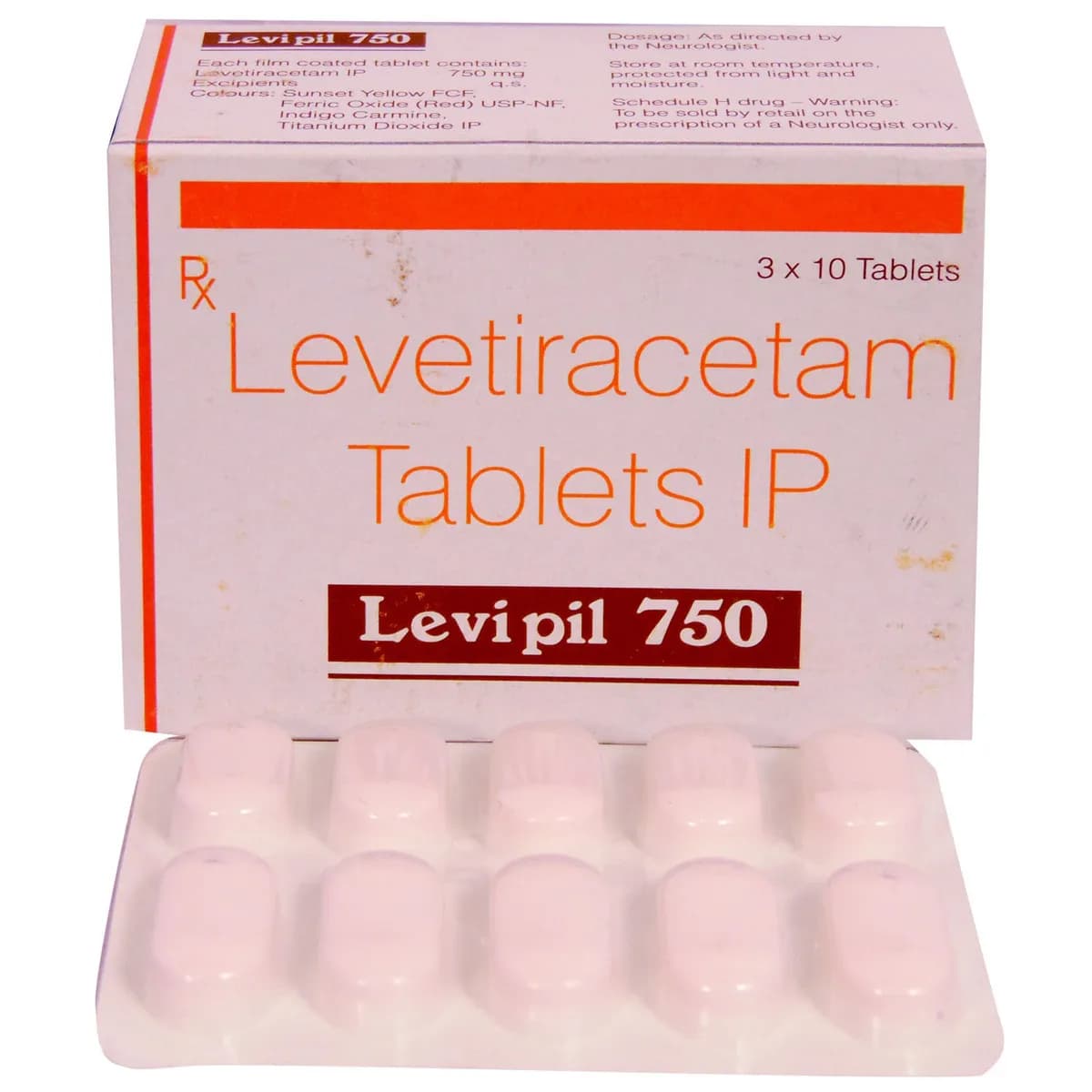 Levipil (Levetiracetam) Tablets 750 mg product image 1