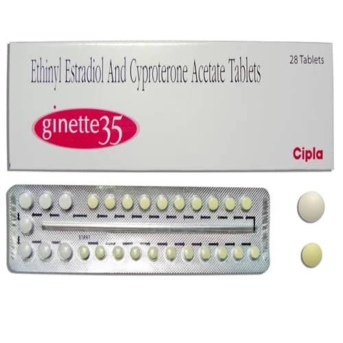 Ginette (Cyproterone/Ethinyl Estradiol) Tablets 2mg/0.035mg